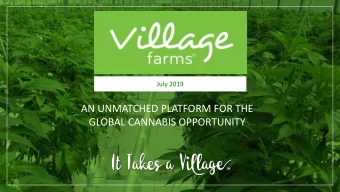 AN UNMATCHED PLATFORM FOR THE  GLOBAL CANNABIS OPPORTUNITY  1  Forw  rward Lo  Lookin  ing St