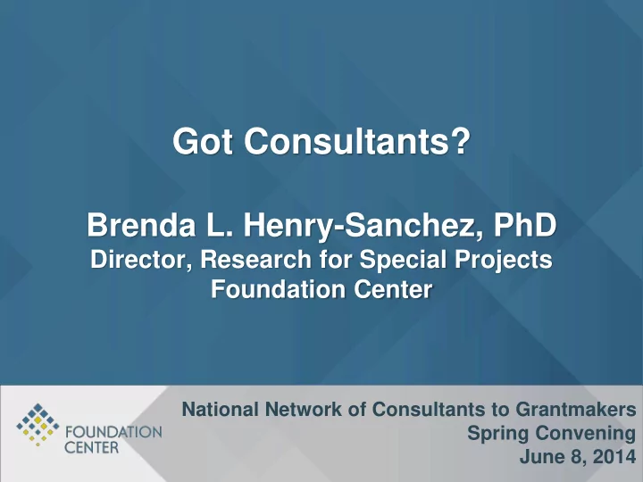 got consultants