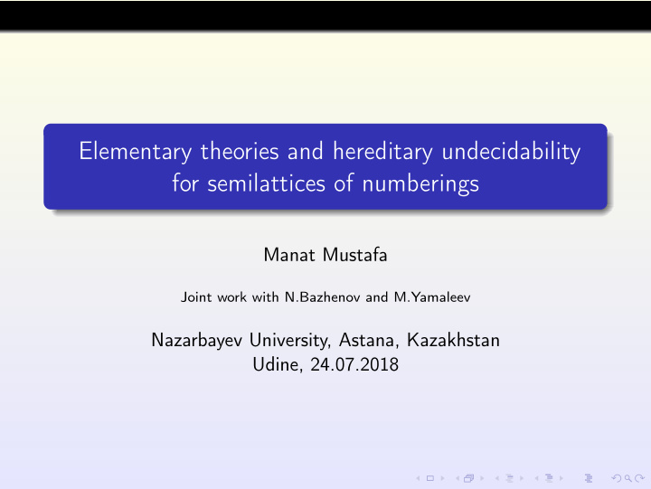 elementary theories and hereditary undecidability for