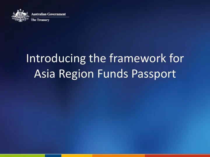 asia region funds passport summary