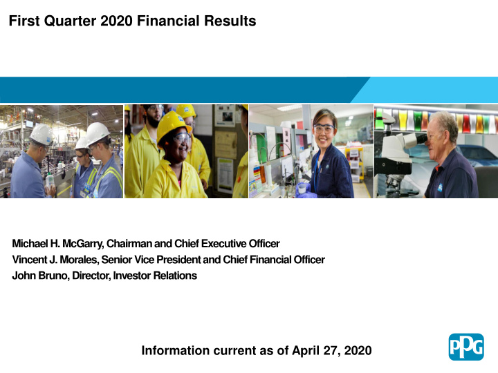 first quarter 2020 financial results