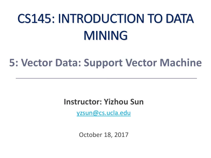 cs145 introduction to data mining