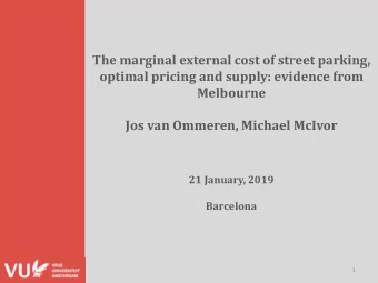 Melbourne  Jos van Ommeren, Michael McIvor  21 January, 2019  Barcelona  1  1. Introduction