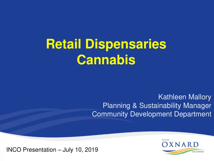 retail dispensaries