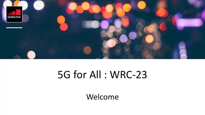 5g for all wrc 23