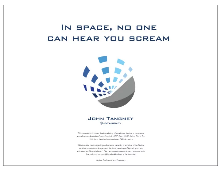 in space no one can hear you scream