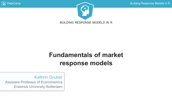 fundamentals of market response models