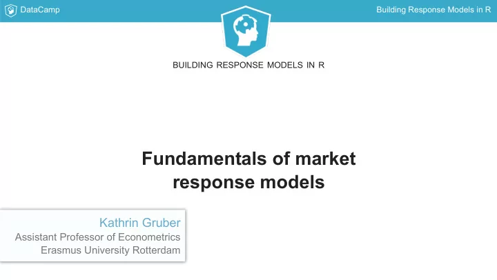 fundamentals of market response models