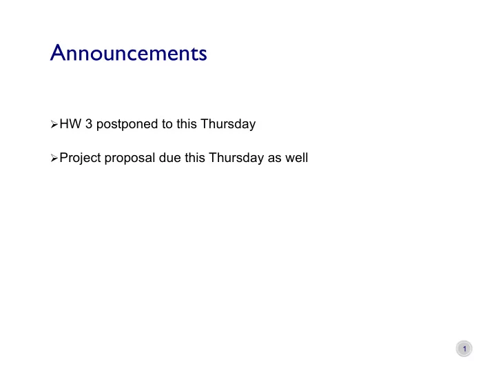 announcements