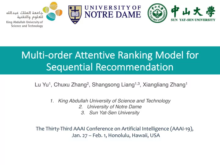 mu multi order attentive ranki king model fo for se