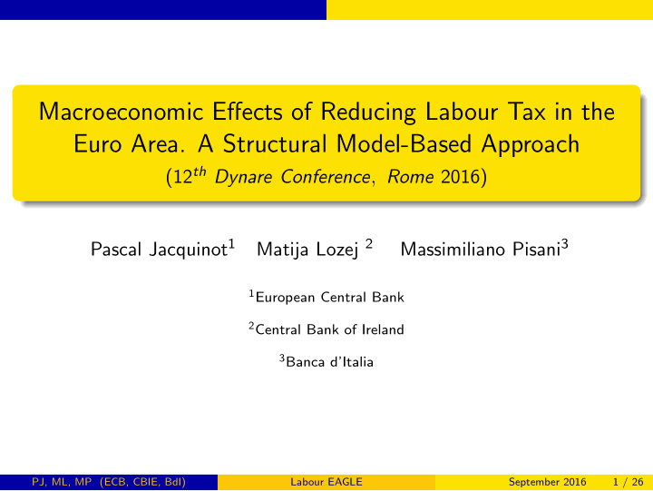 macroeconomic effects of reducing labour tax in the euro