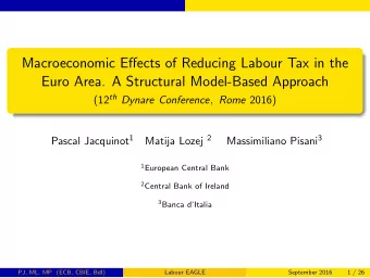 Macroeconomic Effects of Reducing Labour Tax in the  Euro Area. A Structural Model-Based Approach