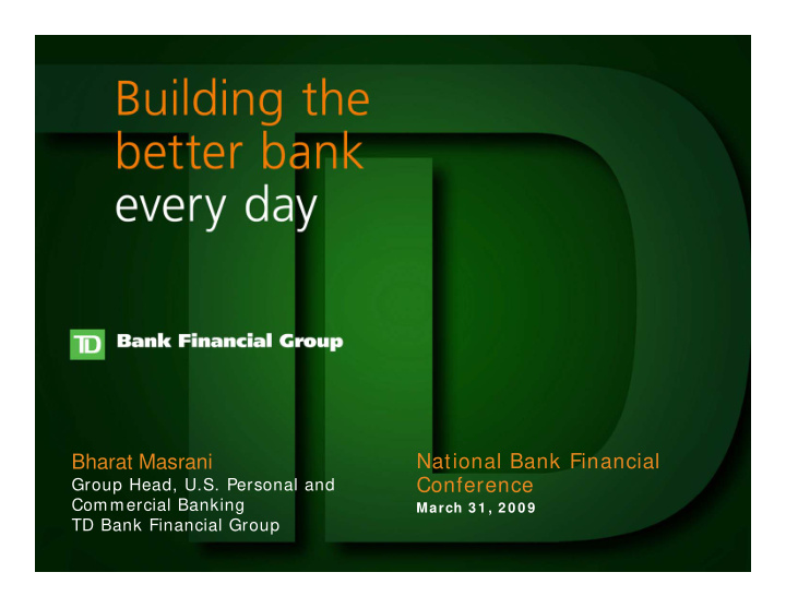 national bank financial bharat masrani conference
