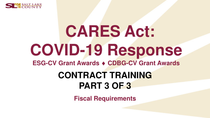 cares act covid 19 response