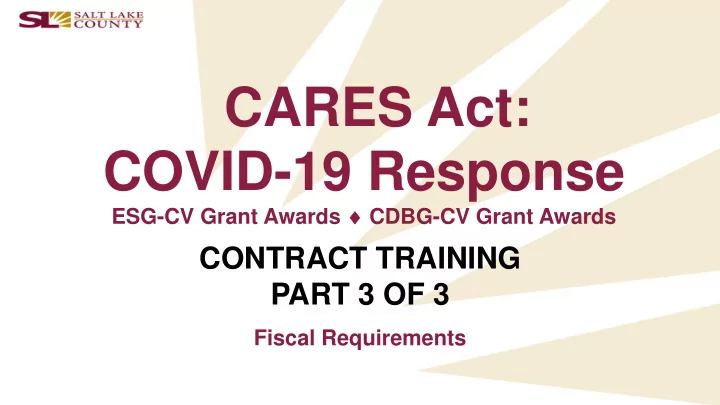 cares act covid 19 response