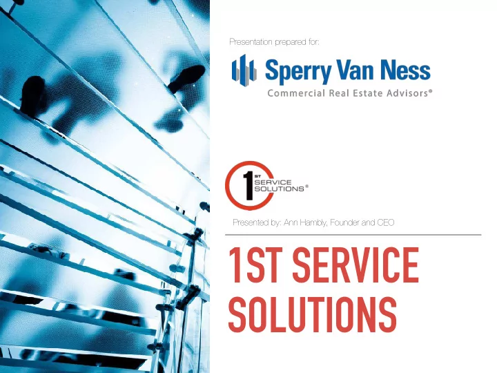 1st service solutions agenda