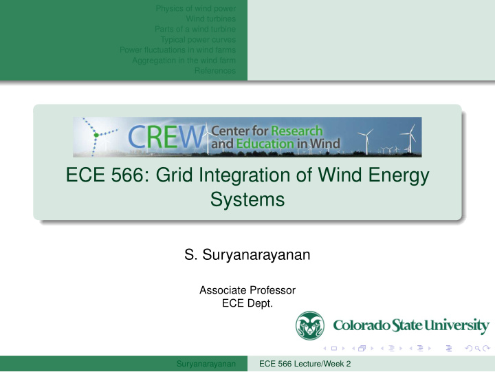 ece 566 grid integration of wind energy systems