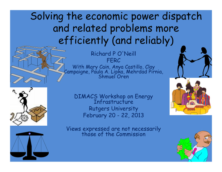solving the economic power dispatch and related problems