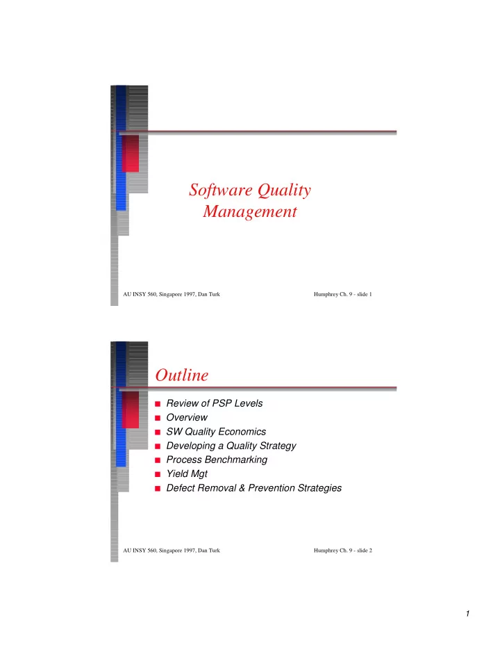software quality software quality management management