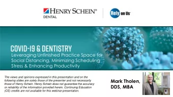 Mark Tholen,  following slides are solely those of the presenter and not necessarily  those of