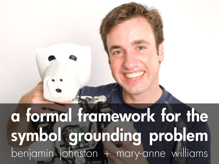 a formal framework for the symbol grounding problem