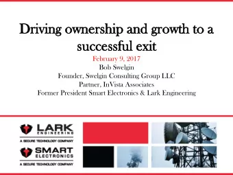 Dr  Drivin  ving  g ow  ownership  nership and  nd gr  growth  owth to  to a  su  successf  cessful