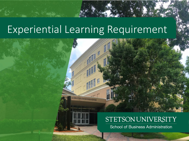 experiential learning requirement elr is grounded in the