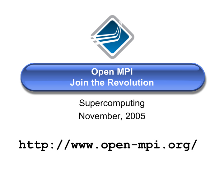 http open mpi org open mpi mini talks
