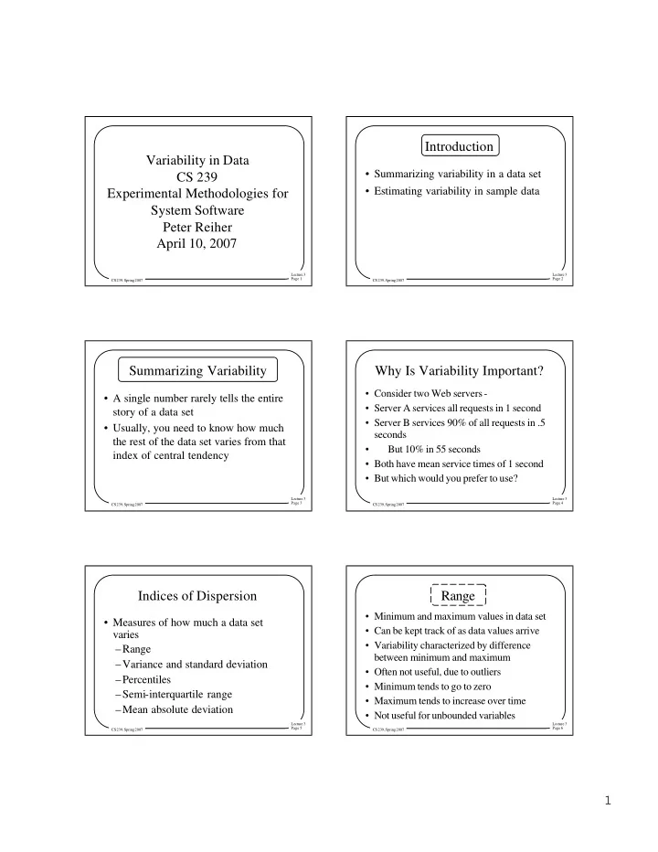 introduction variability in data