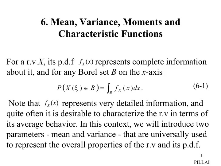 6 1 p x b f x dx x b note that represents very detailed
