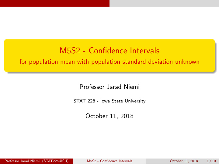 m5s2 confidence intervals