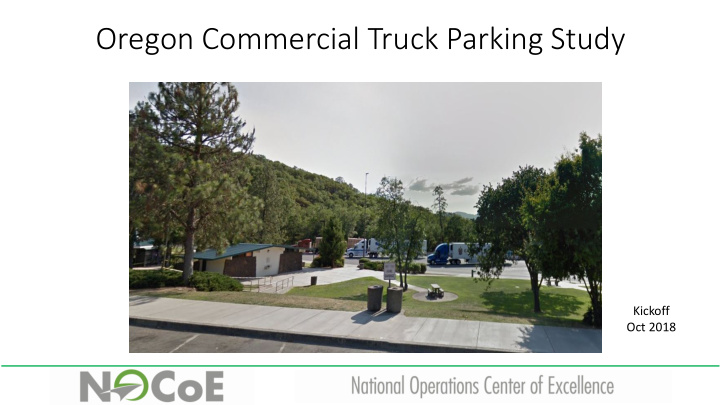 oregon commercial truck parking study