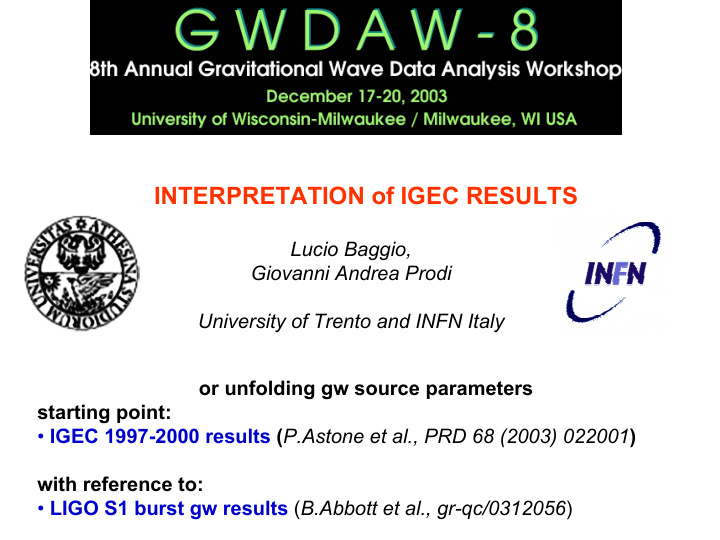 interpretation of igec results