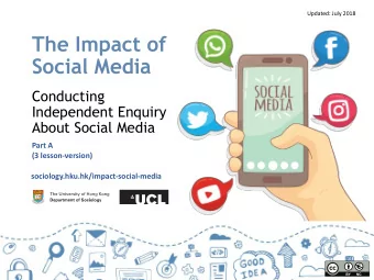 The Impact of  Social Media  Conducting  Independent Enquiry  About Social Media  Part A  (3