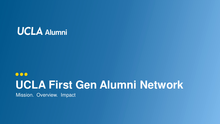 ucla first gen alumni network