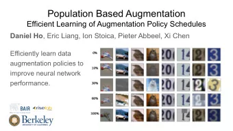 Population Based Augmentation  Efficient Learning of Augmentation Policy Schedules Daniel Ho , Eric