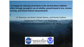 ,  J.P. Sherman, Ian Krintz, Rachel Gaines, and Hunter Suthers  Department of Physics and