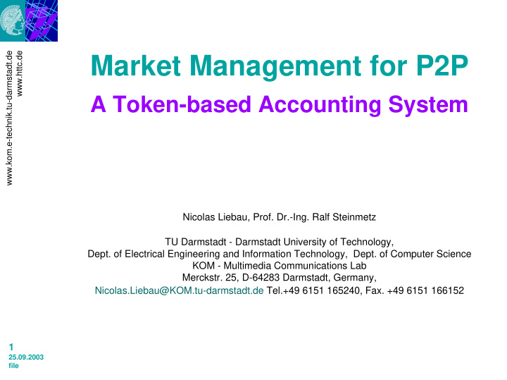 market management for p2p