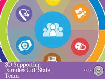Families CoP State  8.7.19  Team  Welcome &amp; Introductions  Core Belief:  All people and their