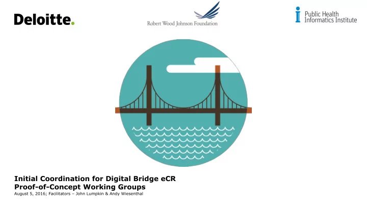 proof of concept working groups