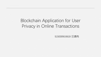 Privacy in Online Transactions 515030910619   Introduction  Online shopping is an