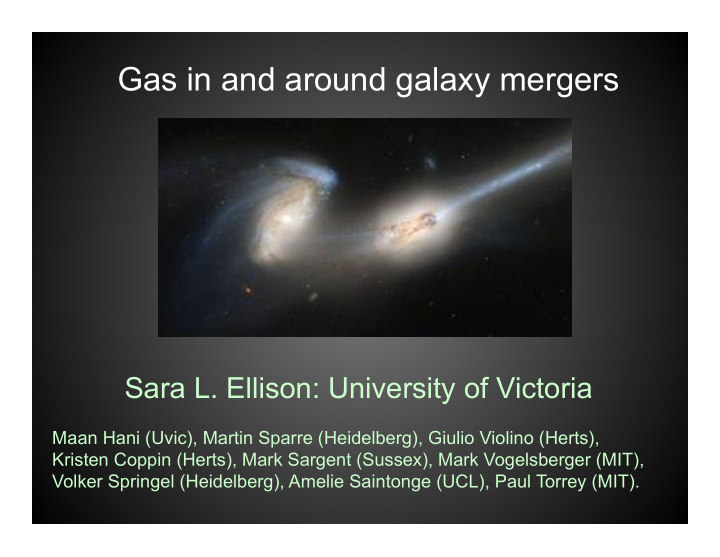 gas in and around galaxy mergers