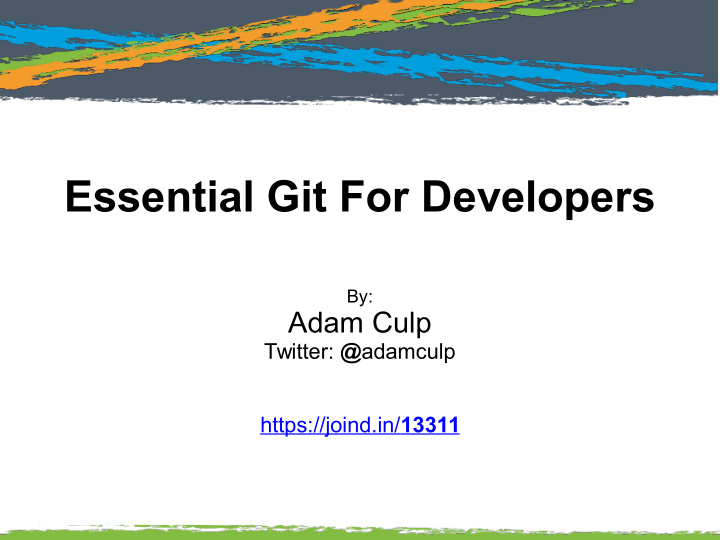 essential git for developers