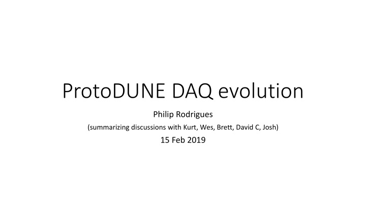 protodune daq evolution