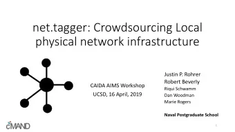 net.tagger: Crowdsourcing Local  physical network infrastructure  Justin P. Rohrer  Robert Beverly