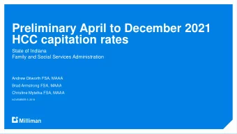 Preliminary April to December 2021  HCC capitation rates  State of Indiana  Family and Social