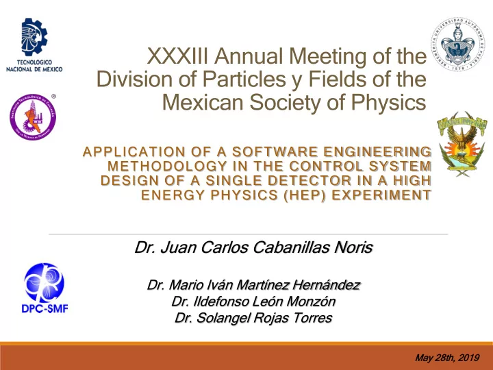 xxxiii annual meeting of the division of particles y