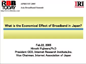 Feb.22, 2005  Feb.22, 2005  Feb.22, 2005  Feb.22, 2005  Hiroshi Fujiwara,Ph.D  Hiroshi