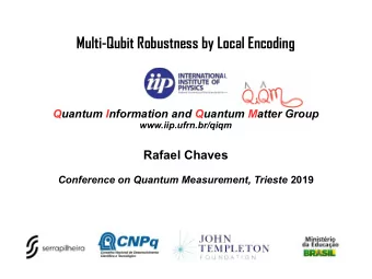 Multi-Qubit Robustness by Local Encoding  Quantum Information and Quantum Matter Group