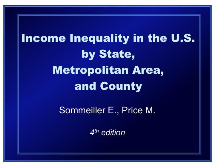 income inequality in the u s by state metropolitan area